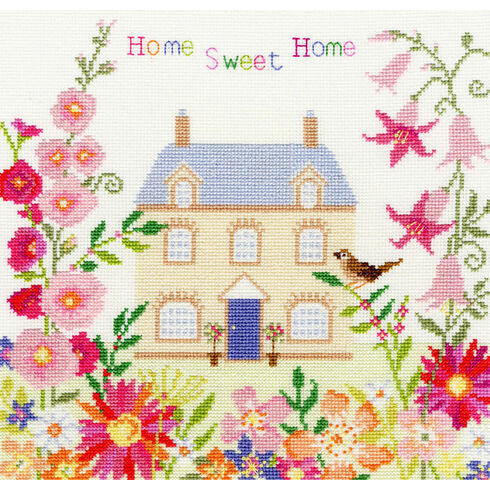 Home Sweet Home Flowers Cross Stitch Kit
