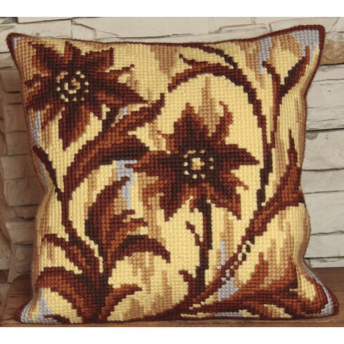 Silhouette In Middle Cushion Panel Cross Stitch Kit