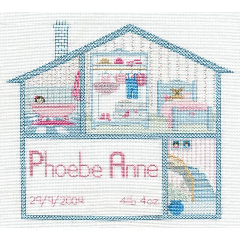 Baby Girl House Cross Stitch Kit