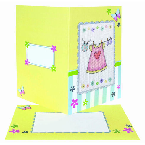 Baby Girl Cross Stitch Card Kit