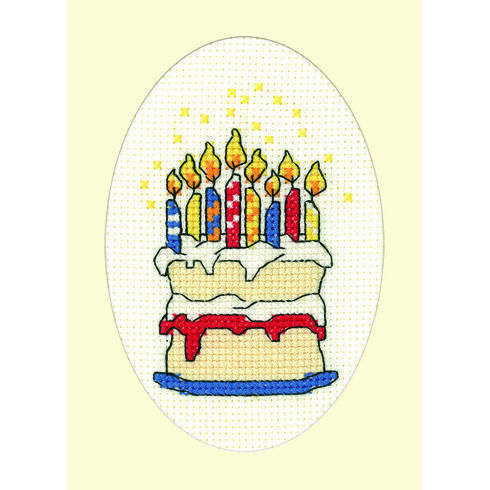 Birthday Cake Cross Stitch Card Kit