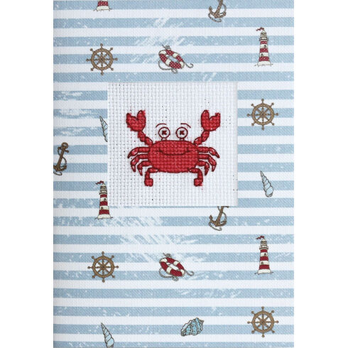 Crab Cross Stitch Card Kit