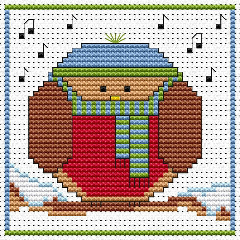 Round Robin Cross Stitch Christmas Card Kit