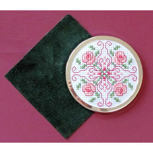 Rose Handbag Mirror Cross Stitch Kit