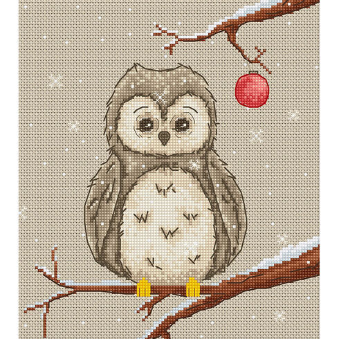 Owl Christmas Cross Stitch Kit