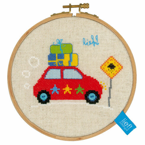 Holiday By Car II Cross Stitch Hoop Kit