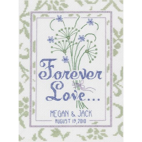 Forever Love Wedding Sampler Cross Stitch Kit