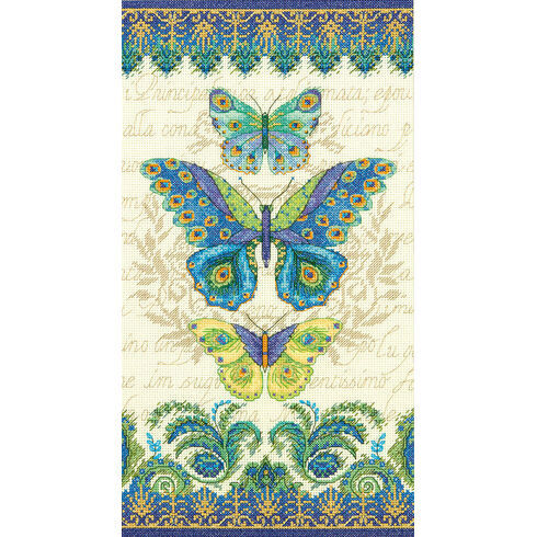 Peacock Butterflies Cross Stitch Kit