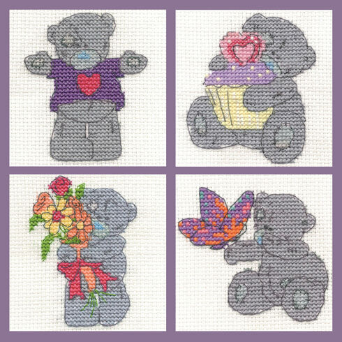 Tatty Teddy Mini Kits Set Of 4 Cross Stitch Kits (Set B)