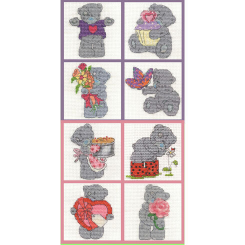 Tatty Teddy Mini Kits Set Of 8 Cross Stitch Kits
