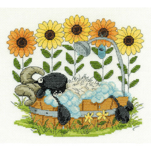 Shabby Sheep - Time To Relax Cross Stitch Kit