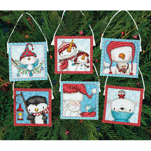 Frosty Friends Cross Stitch Ornaments Kit