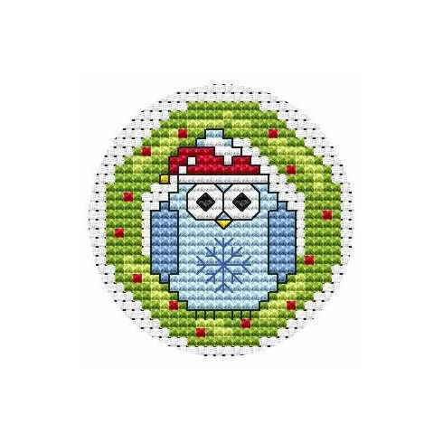 Twitt Wreath Christmas Card Cross Stitch Kit