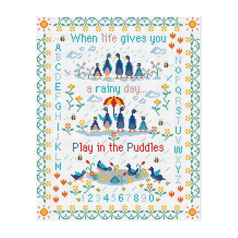 Play In The Puddles Cross Stitch Kit