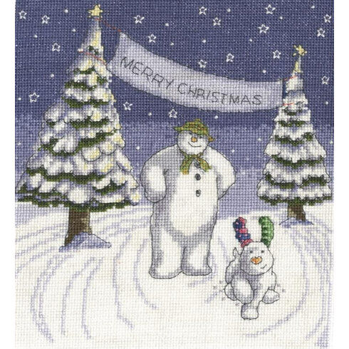 The Snowman & The Snowdog Merry Christmas Cross Stitch Kit