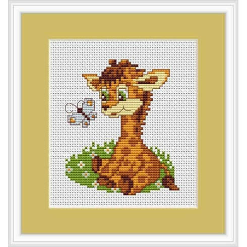 Baby Giraffe Mini Cross Stitch Kit