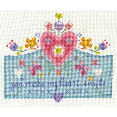 You Make My Heart Smile Cross Stitch Kit