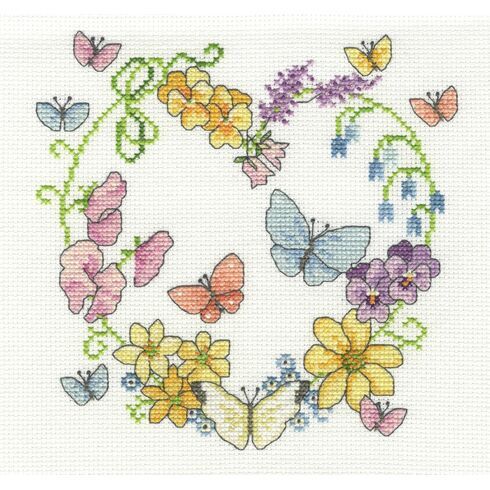 Butterflies In Bloom Cross Stitch Kit