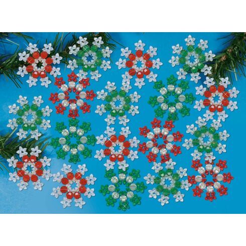 Snowflake Ornaments Beading Kit (Set of 18)