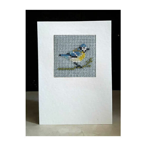 Blue Tit Mini Beadwork Embroidery Card Kit