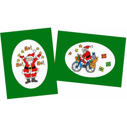 Christmas Post & Jolly Ho! - Set of 2 Cross Stitch Card Kits