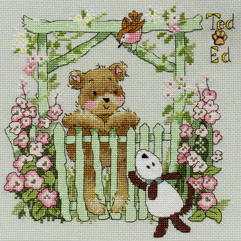 Ted & Ed - A Little Bird Told Me Cross Stitch Kit