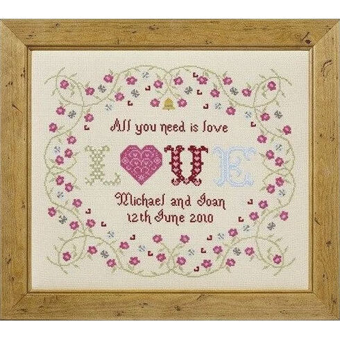 All You Need Is Love Cross Stitch Kit