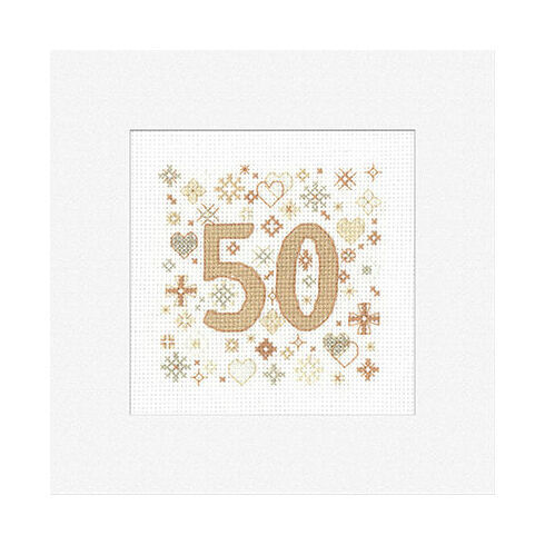 50th Celebration Cross Stitch Card Kit