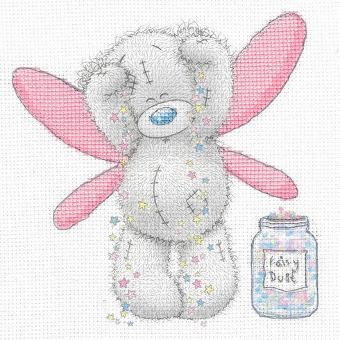 Tatty Ted Fairy Dust Printed Cross Stitch Kit