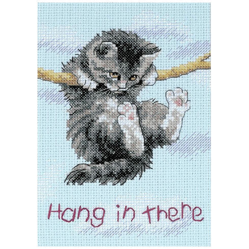 Hang on Kitty Cross Stitch Kit