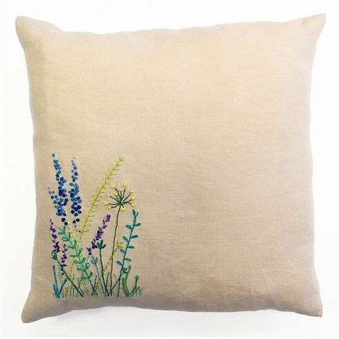 Wild Flowers Embroidery Cushion Kit