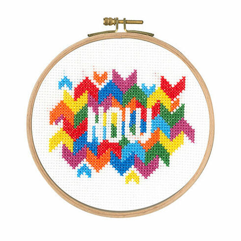 Now Cross Stitch Kit With Hoop
