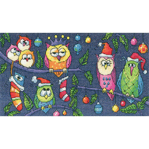 Christmas Owls (Karen Carter) Cross Stitch Kit
