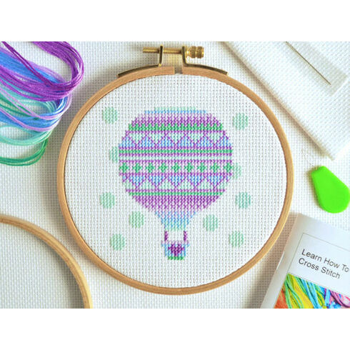 Beginners Balloon - Learn How To Cross Stitch Complete Tutorial Kit