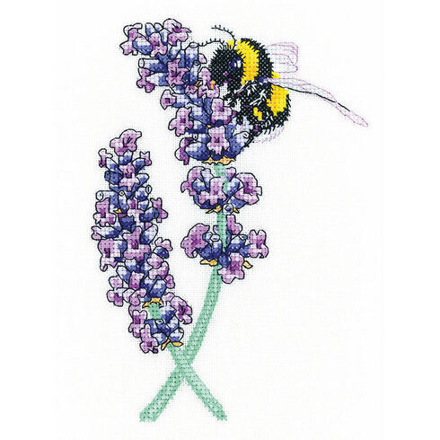 Lavender Bee Cross Stitch Kit