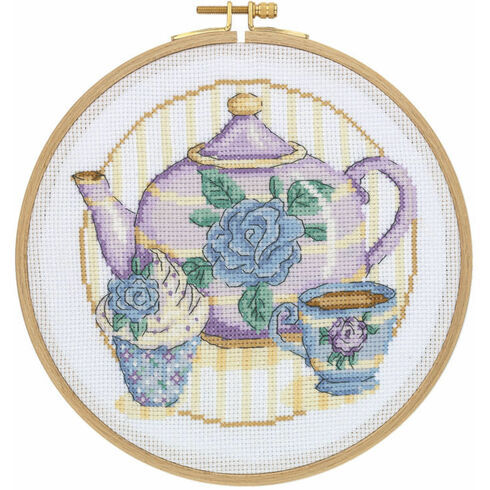 Afternoon Tea Cross Stitch Hoop Kit