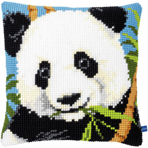 Panda Chunky Cross Stitch Cushion Panel Kit