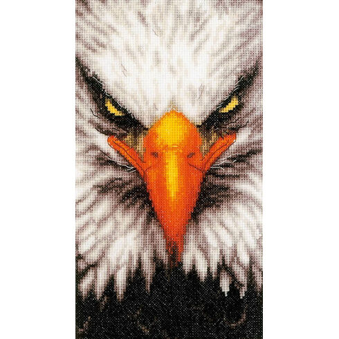 Close-Up Eagle Cross Stitch Kit
