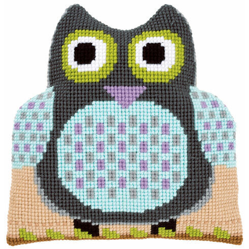 Owl Shaped Cushion Chunky Cross Stitch Kit