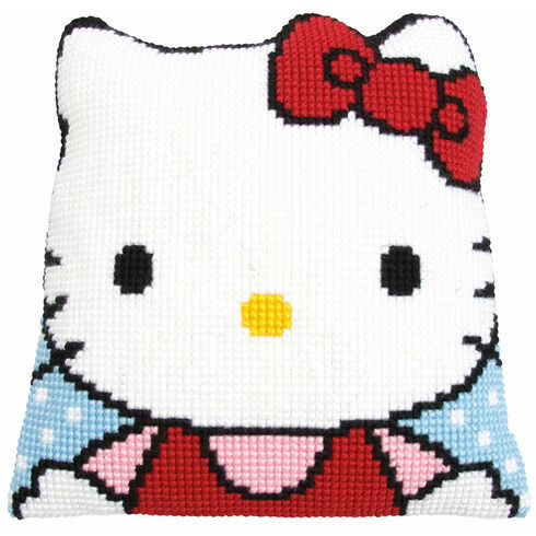 Hello Kitty Chunky Cross Stitch Shaped Cushion Cover Kit