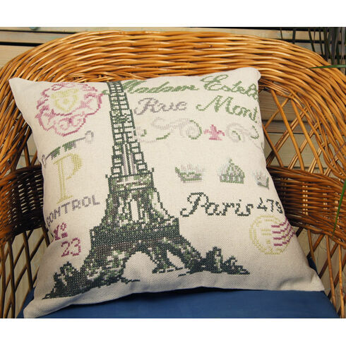 French Postcard Premium Cross Stitch Cushion Kit