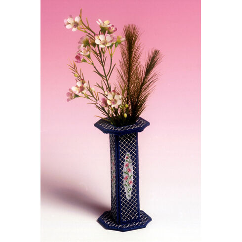 Rosebud Vase 3D Cross Stitch Kit
