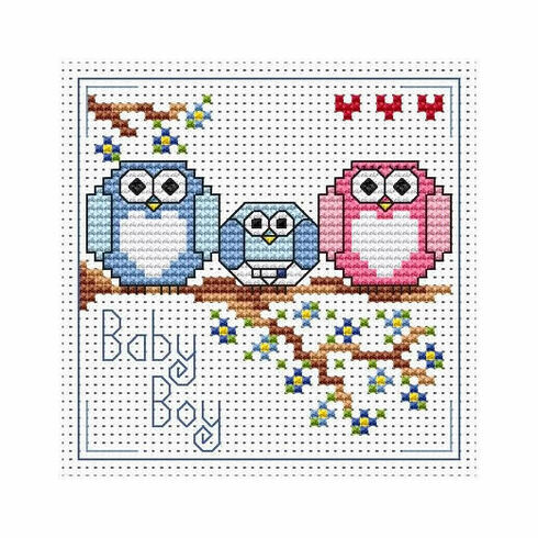 The Twitts Baby Boy Cross Stitch Card Kit