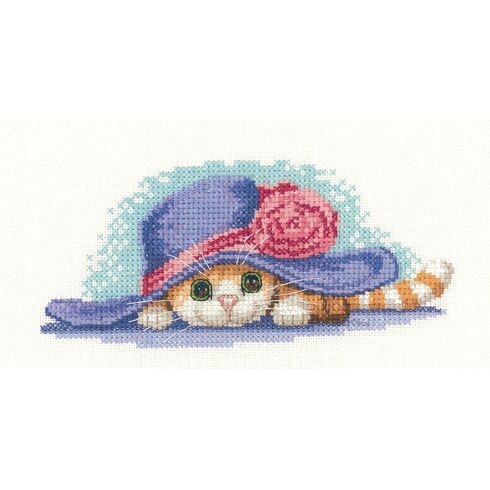 Cat In Hat Cross Stitch Kit