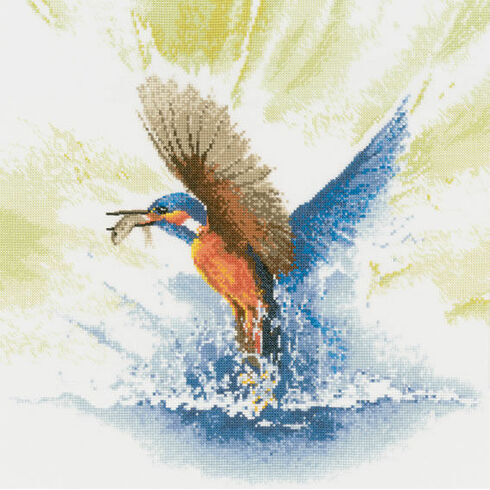 Kingfisher in Flight Cross Stitch Kit