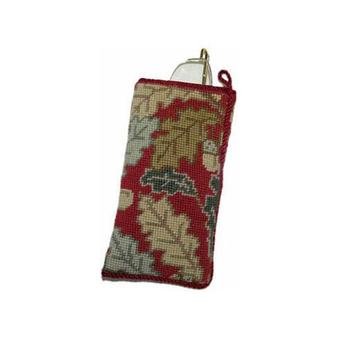 Red Acorn Tapestry Glasses Cross Stitch Case Kit