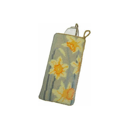 Daffodils Light Tapestry Glasses Case Kit