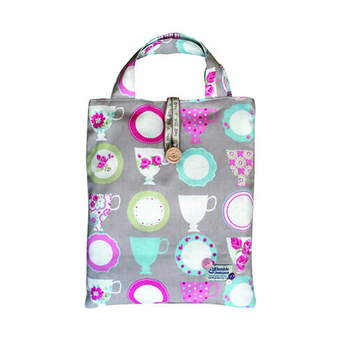 Tea Cups & Floral Stripe - Shopper Bag Kit