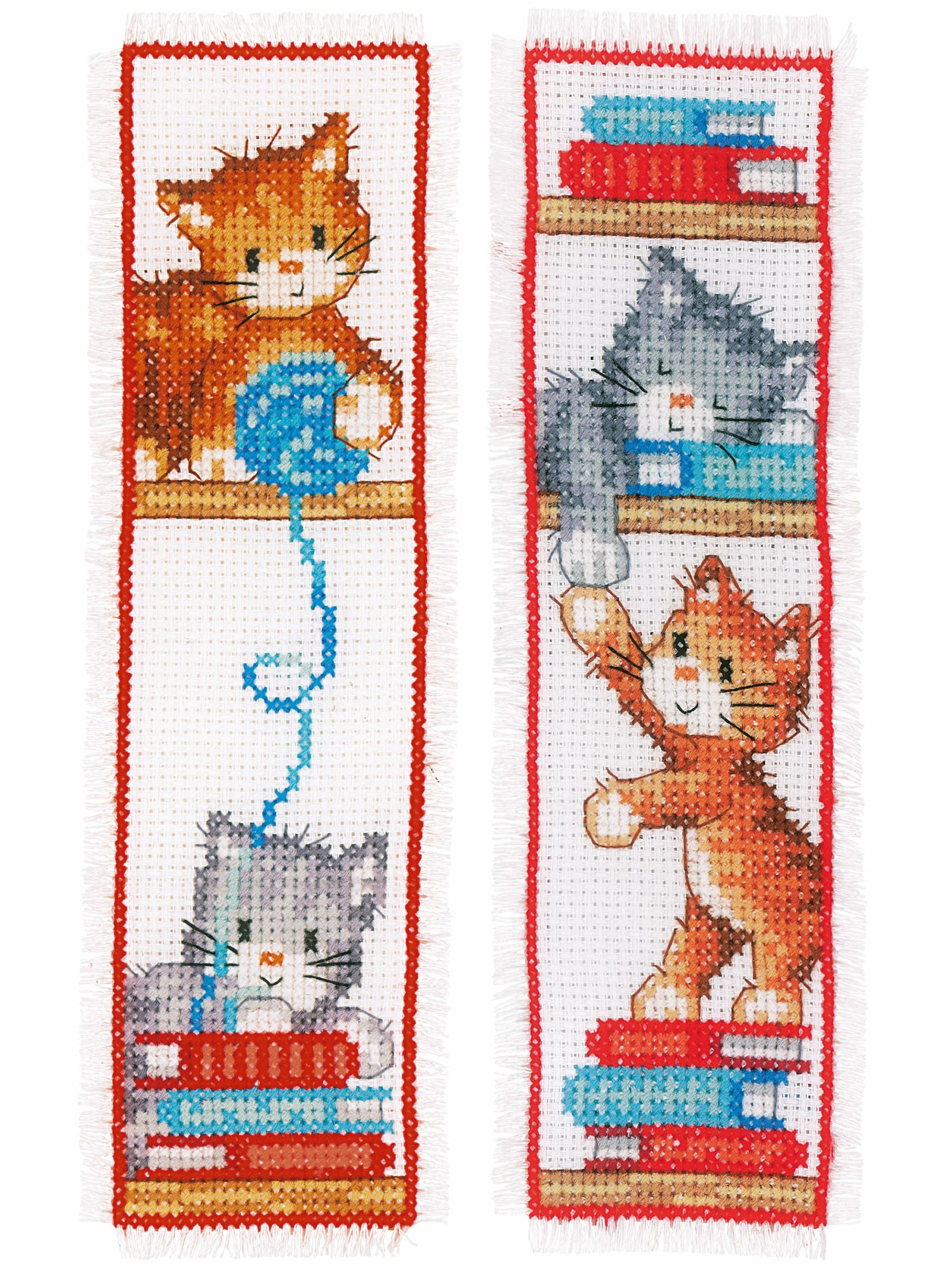 Cross Stitch Fabric FREEBLOSS 6 Set Cross Stitch Bookmark Kits Hand Embroidery Kit For Beginners Stamped Cross Stitch Kit For Beginners