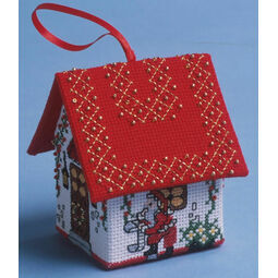 Checking the List Santa House 3D Cross Stitch Kit